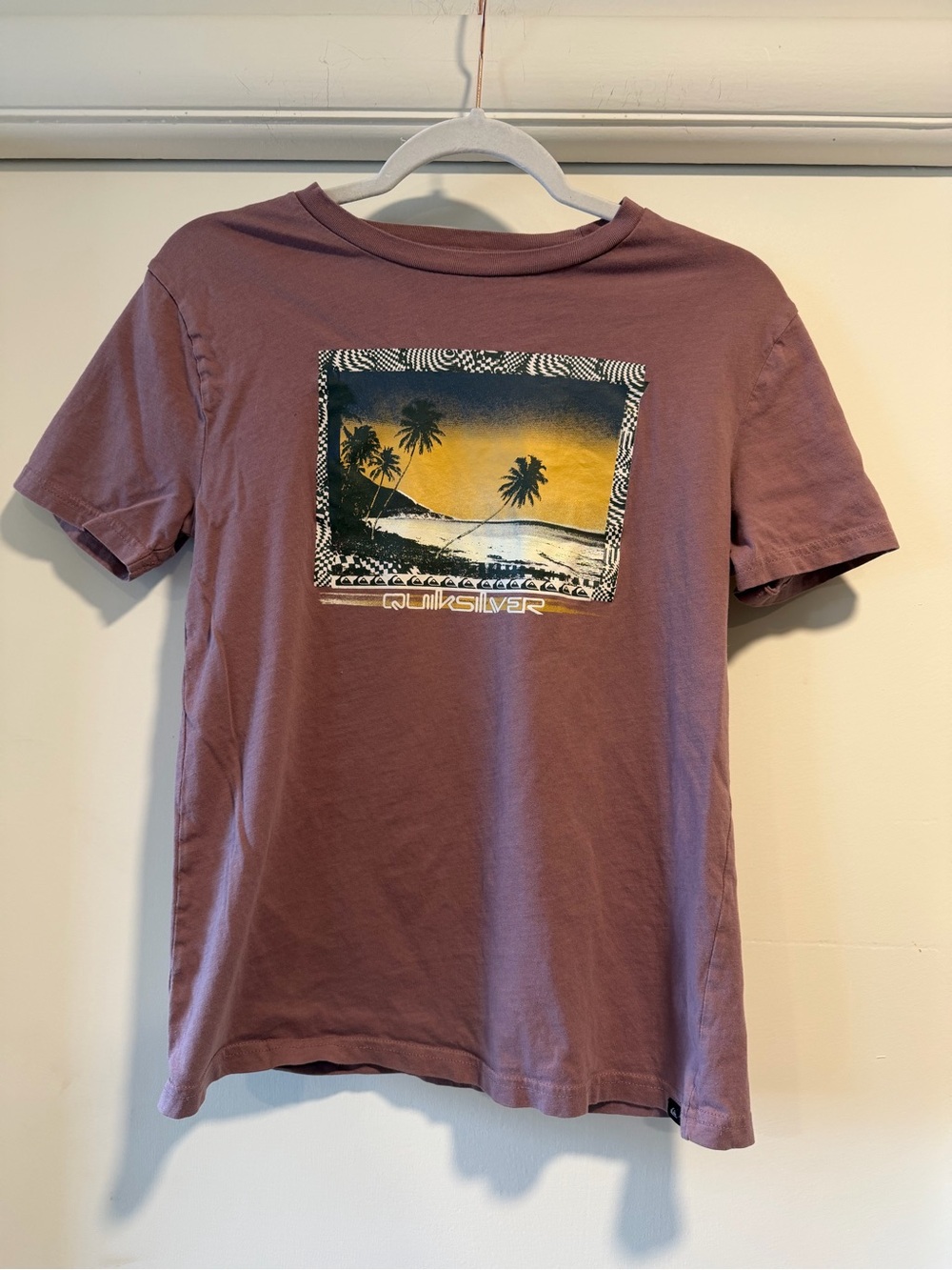 Quiksilver Mauve Graphic Palm-Print T-Shirt